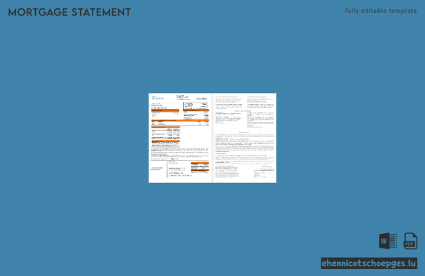 USA Walmart Money Card Hypothekenabrechnung in Word- und PDF-Formaten – Beispielvorschau